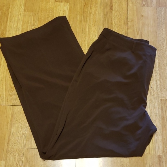 Coldwater Creek Pants - Coldwater Creek brown plus career trouser sz 16